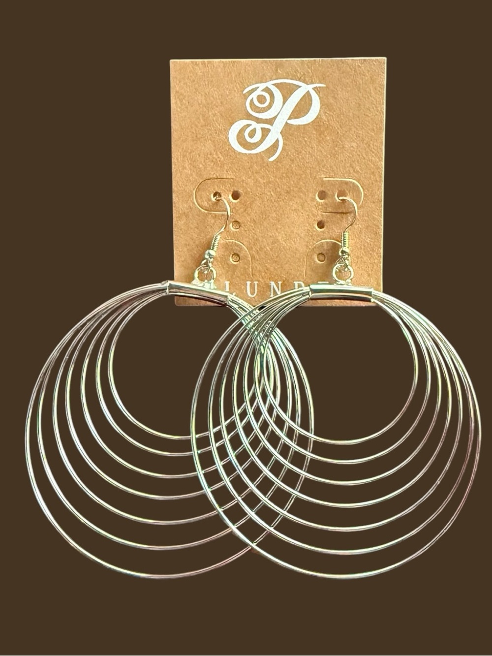 Plunder Multi Hoop Drop Earrings – Silver